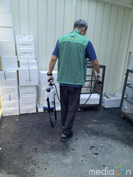 우리 마을 방역봉사단 집중 방역 활동