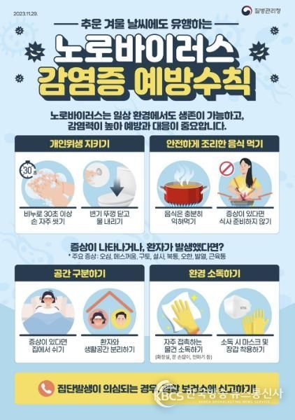 노로바이러스 예방수칙 포스터