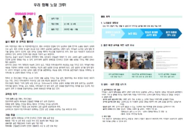 '2025년 유아·청소년 흡연예방 공모전' 기관활동 부문 대상 '우리 함께 노담 크루!'(고려대학교구로병원어린이집)