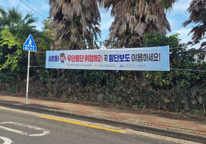 교통사고 다발지역 현수막 게재