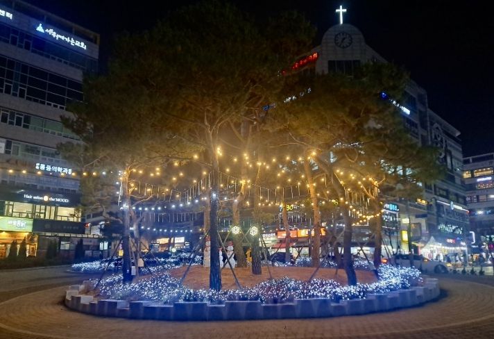 양주시, 고읍광장 연말연시 경관조명 설치