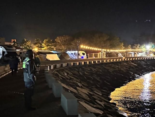 사천해경이 2025년 올해 해맞이 행사 안전관리 했던 모습