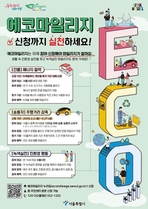 에코마일리지 2026년 제도 개선 홍보 포스터
