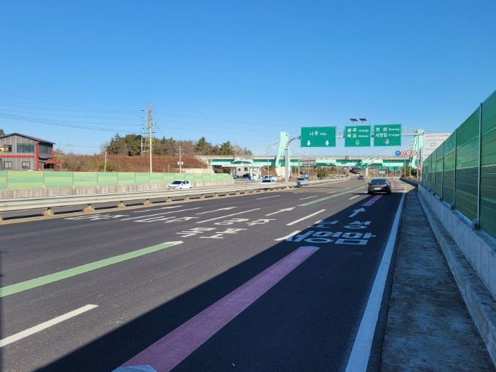 무안군, 남악IC 진입도로 확포장공사 준공