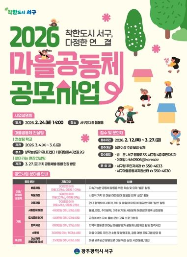 광주광역시 서구, 마을공동체 ‘생활 플랫폼’으로 육성