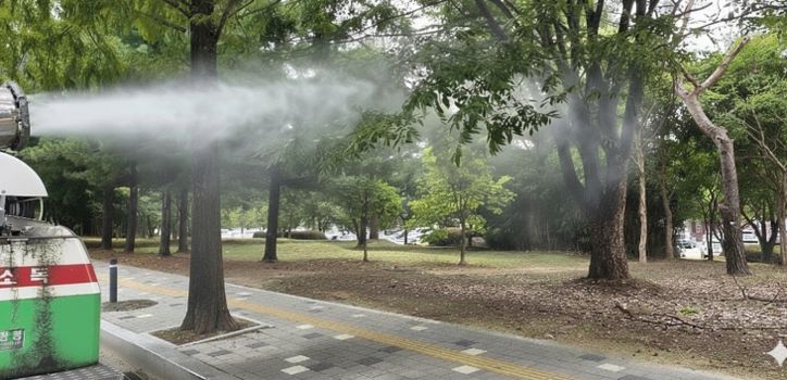 1. 천안시 감염병대응센터가 방역을 진행하고 있다.