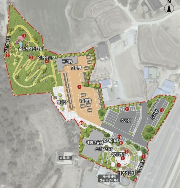 밤하늘 산책원 조성사업 위치도