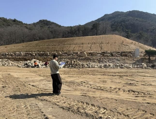 덕산면 낙상리 산128 관광농원 부지조성 점검 모습