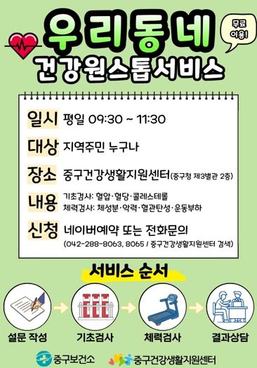 대전 중구,‘우리동네 건강원스톱서비스’신규 운영