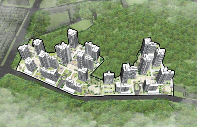 상일동 빌라단지 조감도(안)