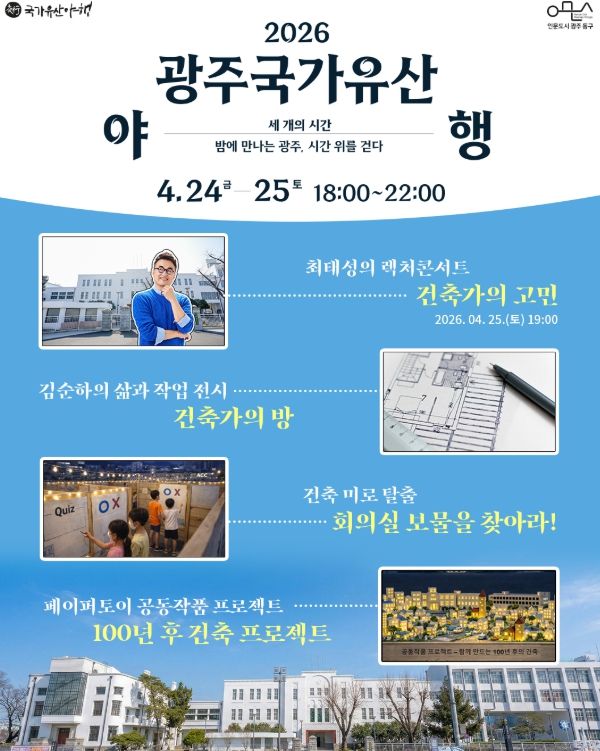 ‘2026 광주 국가유산 야행’서 옛 전남도청 건축 유산 가치 조명