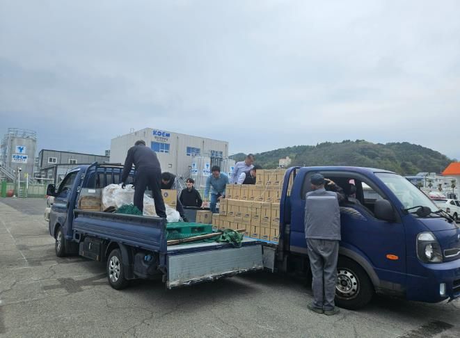 통영시-수자원공사, 산양읍 추도 미조마을 병물 지원